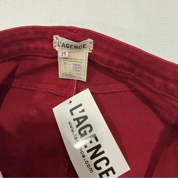 L'AGENCE Margot High Rise Skinny pants wine‎ 25 - Picture 4 of 10